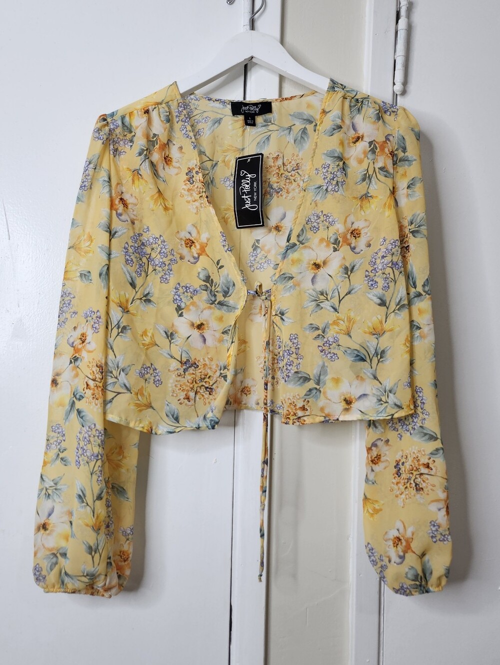 Just Polly Yellow Floral Top